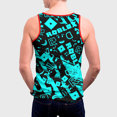 Мужская майка без рукавов Roblox / 3D-Красный – фото 4