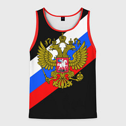Майка-безрукавка мужская РОССИЯ, цвет: 3D-красный