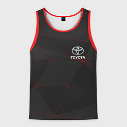 Майка-безрукавка мужская TOYOTA, цвет: 3D-красный