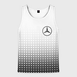 Майка-безрукавка мужская Mercedes-Benz, цвет: 3D-белый