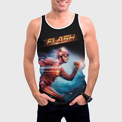 Майка-безрукавка мужская The Flash, цвет: 3D-белый — фото 2