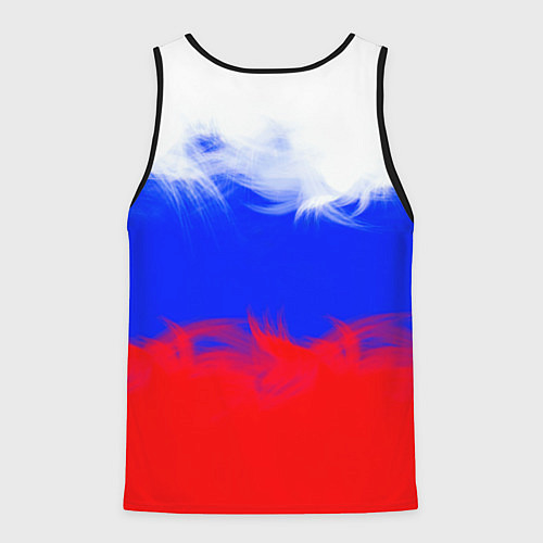 Мужская майка без рукавов Россия / 3D-Черный – фото 2