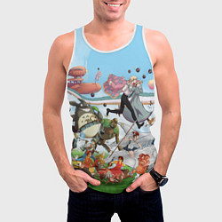 Майка-безрукавка мужская Studio Ghibli, цвет: 3D-белый — фото 2