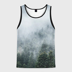 Майка-безрукавка мужская Туманный лес, цвет: 3D-черный