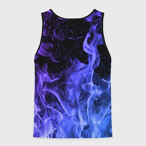 Мужская майка без рукавов ОГОНЬ / 3D-Черный – фото 2