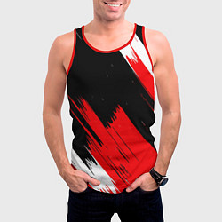 Майка-безрукавка мужская ТЕКСТУРА, цвет: 3D-красный — фото 2