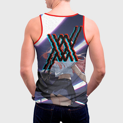 Мужская майка без рукавов ЛЮБИМАЯ В МАСКЕ / 3D-Красный – фото 4