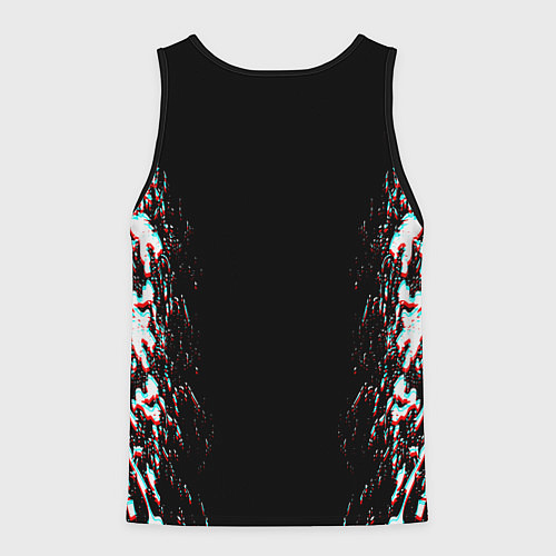 Мужская майка без рукавов CYBERPUNK 2077 SAMURAI GLITCH / 3D-Черный – фото 2