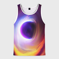Майка-безрукавка мужская ЧЁРНАЯ ДЫРА, цвет: 3D-белый
