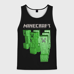 Майка-безрукавка мужская MINECRAFT CREEPER, цвет: 3D-черный