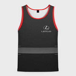 Майка-безрукавка мужская LEXUS, цвет: 3D-красный
