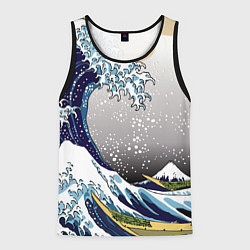 Мужская майка без рукавов The great wave off kanagawa