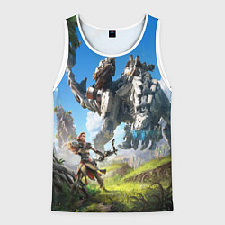 Майка-безрукавка мужская HORIZON ZERO DAWN, цвет: 3D-белый