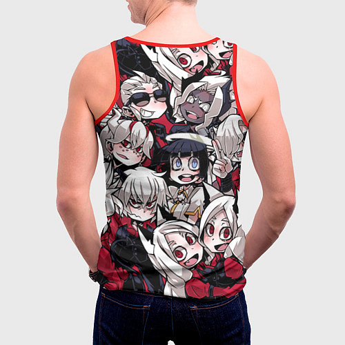 Мужская майка без рукавов Helltaker / 3D-Красный – фото 4