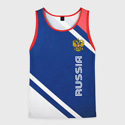 Майка-безрукавка мужская RUSSIA SPORT, цвет: 3D-красный
