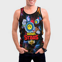 Майка-безрукавка мужская BRAWL STARS NANI SPACE, цвет: 3D-черный — фото 2