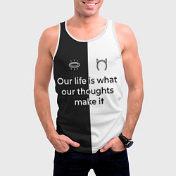 Майка-безрукавка мужская Our life, цвет: 3D-белый — фото 2