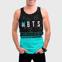 Майка-безрукавка мужская BTS БТС, цвет: 3D-черный — фото 2