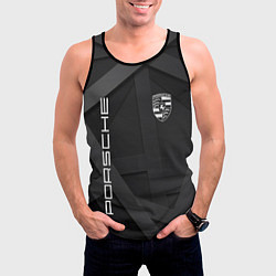 Майка-безрукавка мужская PORSCHE, цвет: 3D-черный — фото 2