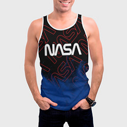Майка-безрукавка мужская NASA НАСА, цвет: 3D-белый — фото 2