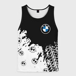 Майка-безрукавка мужская BMW БМВ, цвет: 3D-черный