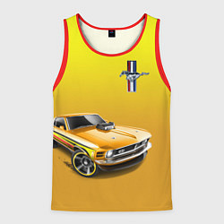 Майка-безрукавка мужская Ford mustang - motorsport, цвет: 3D-красный