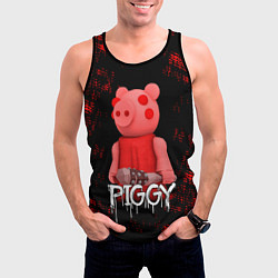 Майка-безрукавка мужская Roblox Piggy, цвет: 3D-черный — фото 2