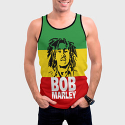 Майка-безрукавка мужская Bob Marley, цвет: 3D-черный — фото 2