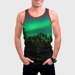 Майка-безрукавка мужская Северное сияние, цвет: 3D-красный — фото 2