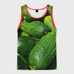 Майка-безрукавка мужская Огурцы, цвет: 3D-красный