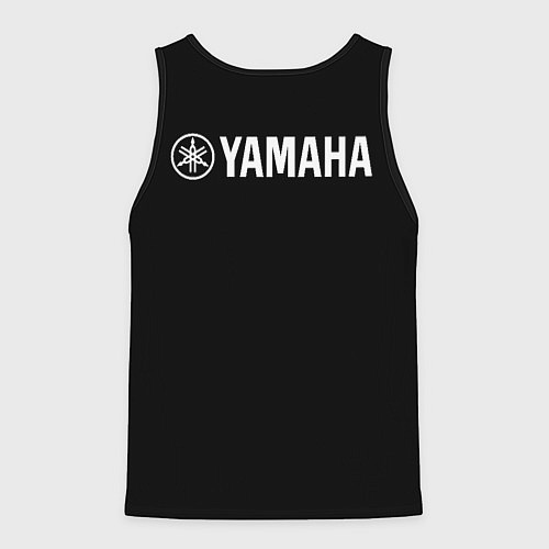 Мужская майка без рукавов Yamaha на спине / 3D-Черный – фото 2