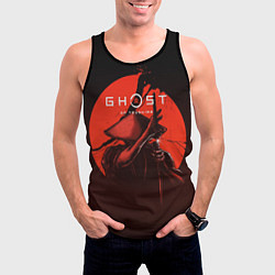 Майка-безрукавка мужская Ghost of Tsushima, цвет: 3D-черный — фото 2