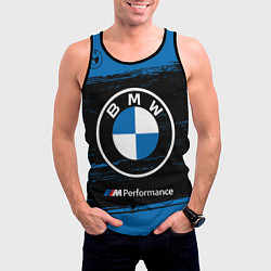 Майка-безрукавка мужская BMW БМВ, цвет: 3D-черный — фото 2