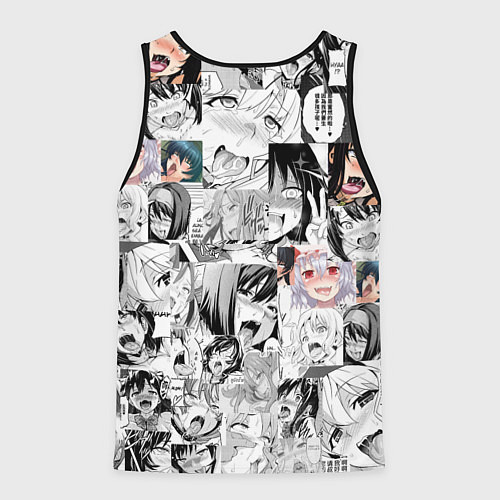 Мужская майка без рукавов Ахегао Ahegao / 3D-Черный – фото 2