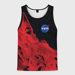 Майка-безрукавка мужская NASA НАСА, цвет: 3D-черный