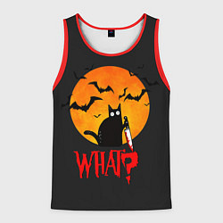 Мужская майка без рукавов What Cat Halloween