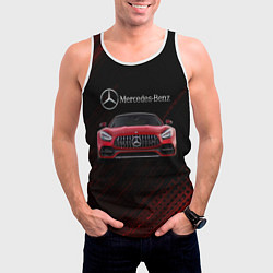 Майка-безрукавка мужская Mercedes Benz AMG, цвет: 3D-белый — фото 2