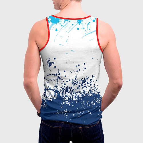 Мужская майка без рукавов Manchester City / 3D-Красный – фото 4