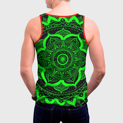 Мужская майка без рукавов Mandala / 3D-Красный – фото 4