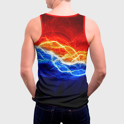 Мужская майка без рукавов Among us sabotage / 3D-Красный – фото 4