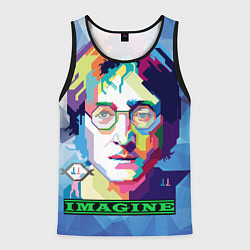 Майка-безрукавка мужская Джон Леннон Imagine, цвет: 3D-черный