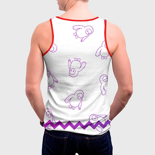 Мужская майка без рукавов Fall Guys / 3D-Красный – фото 4