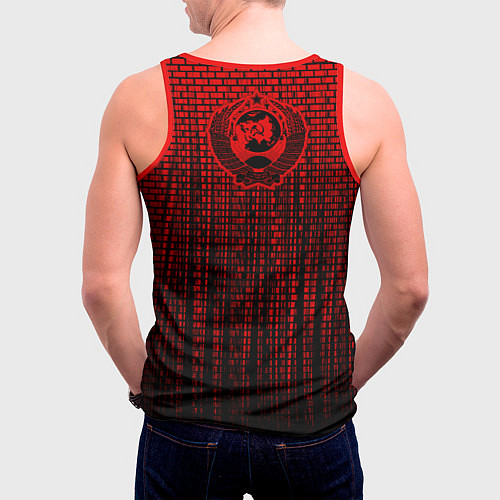 Мужская майка без рукавов Ленин вернётся / 3D-Красный – фото 4