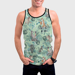 Майка-безрукавка мужская Jungle Book pattern, цвет: 3D-черный — фото 2