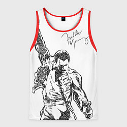 Майка-безрукавка мужская Freddie Mercury, цвет: 3D-красный
