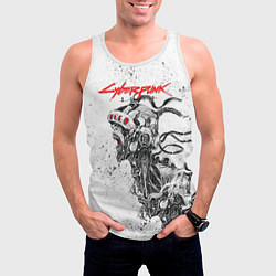 Майка-безрукавка мужская CYBERPUNK 2077, цвет: 3D-белый — фото 2