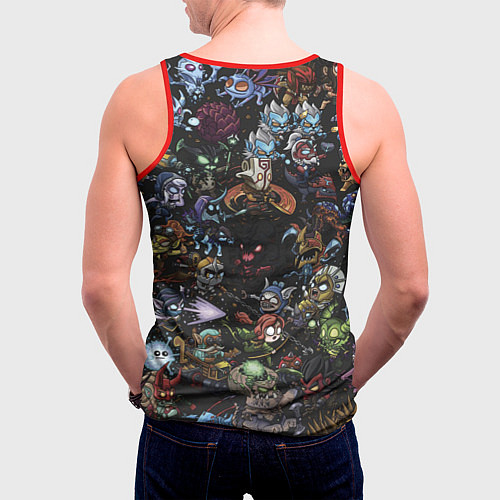 Мужская майка без рукавов Heros Dota 2 / 3D-Красный – фото 4