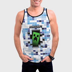 Майка-безрукавка мужская Minecraft S, цвет: 3D-черный — фото 2