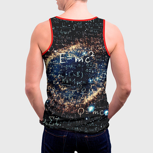 Мужская майка без рукавов Формула Вселенной / 3D-Красный – фото 4