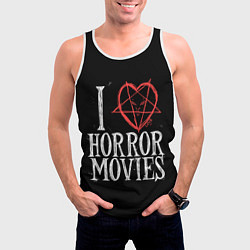 Майка-безрукавка мужская I Love Horror Movies, цвет: 3D-белый — фото 2